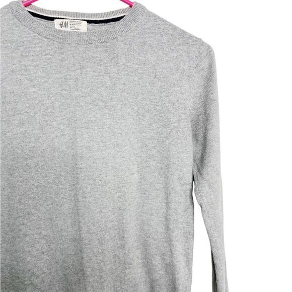 H&M Long sleeve Crew Neck Sweater Top Grey Large - Picture 2 of 5